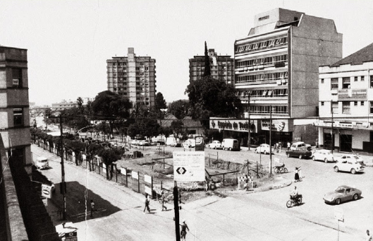 Registro histórico do município de Canoas por volta da década de 1950.